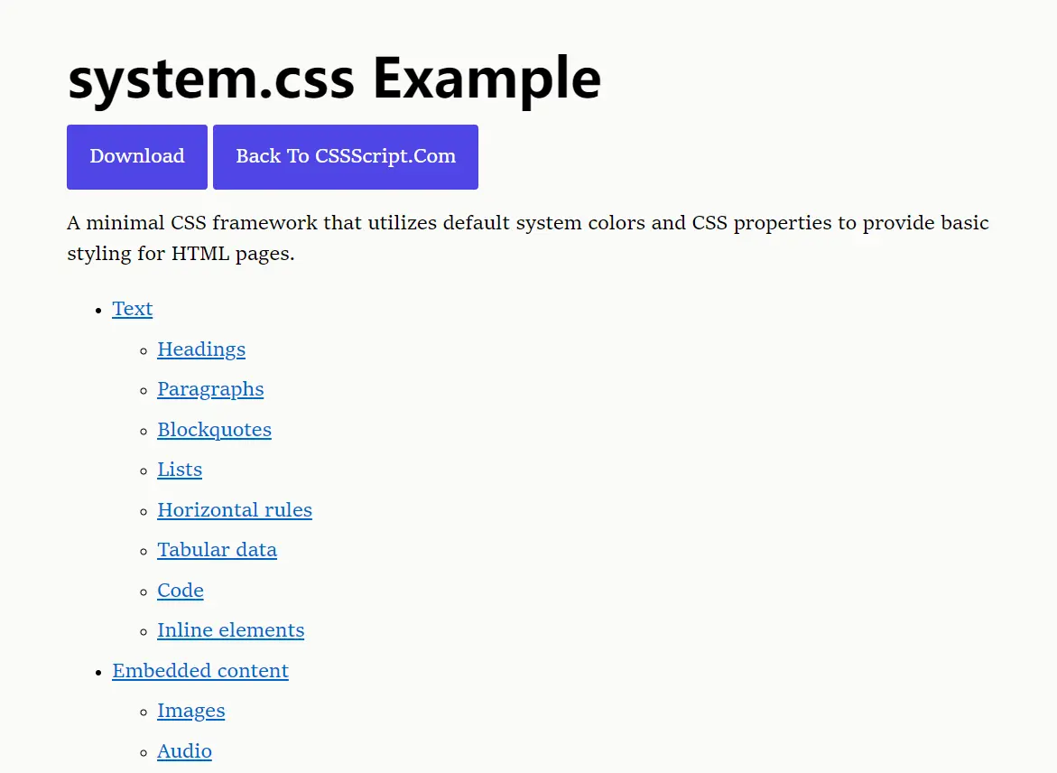 Rapidly Style HTML Pages With The System.css Library